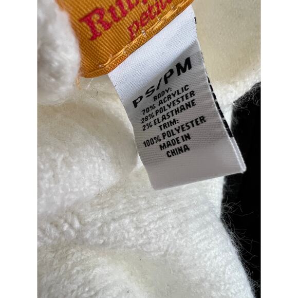 Ruby Rd White Fuzzy Faux Fur Trim High Neck Sweater - Picture 6 of 6